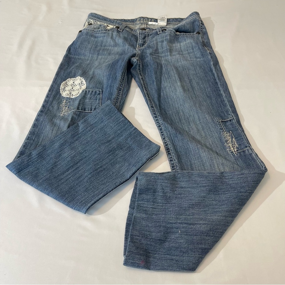 CRUEL CHARLEY DENIM JEANS SIZE 5 R, VERY GOOD CONDITION, PREOWMED, HEMED